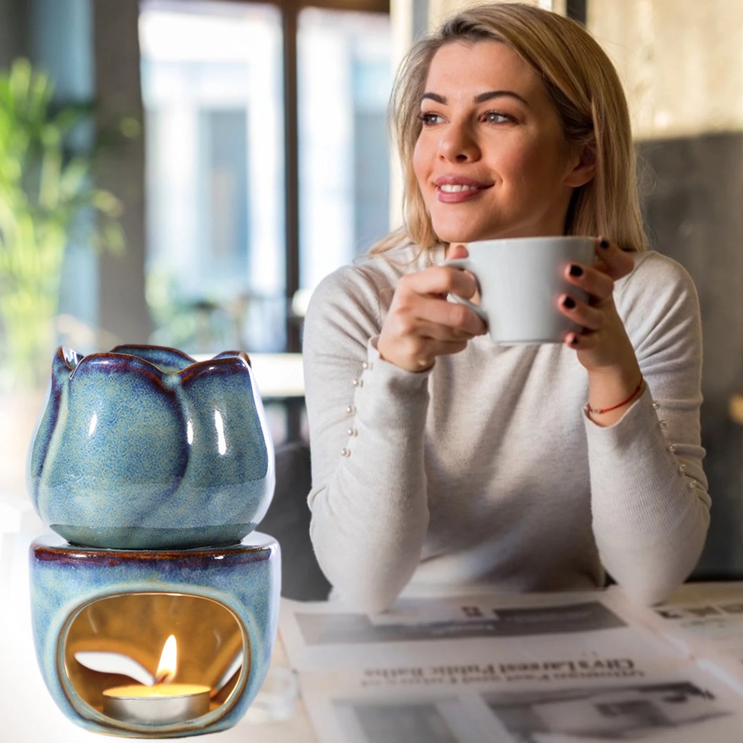 Tulip Ceramic Aromatherapy Oil Burner