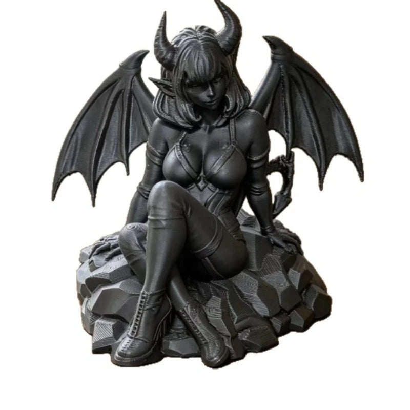 Winged Devil Sculpture – 3D-Printed Dark Fantasy Decor