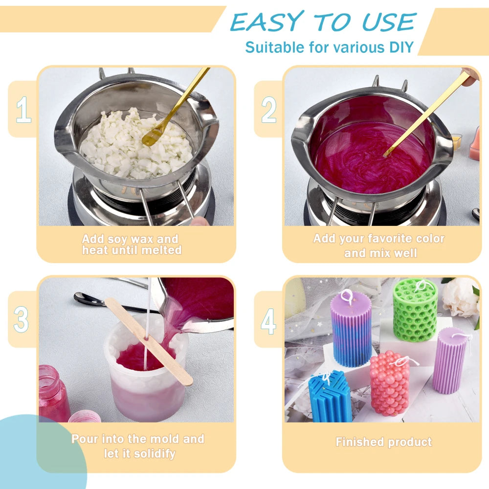 Natural Soy Wax Flakes — Additive-Free DIY Candle Supply