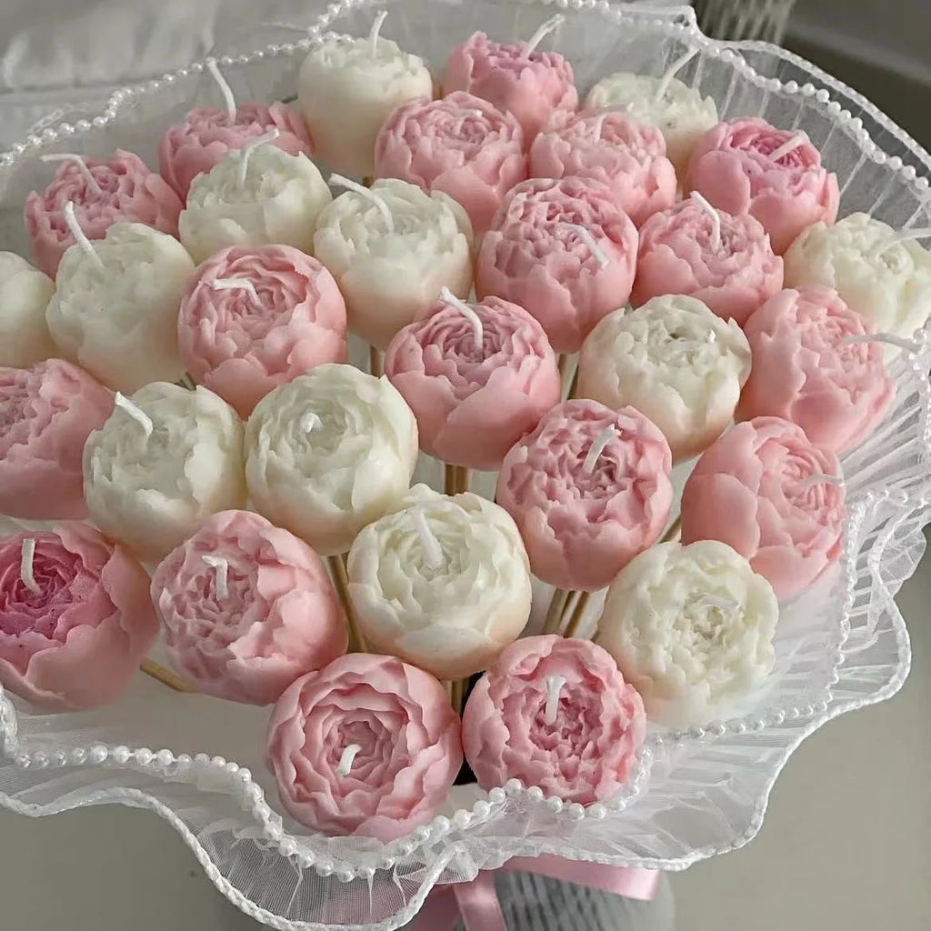 Rose Bud Candle Silicone Mould Diy Flower Handmade - Your Ritual Hub 