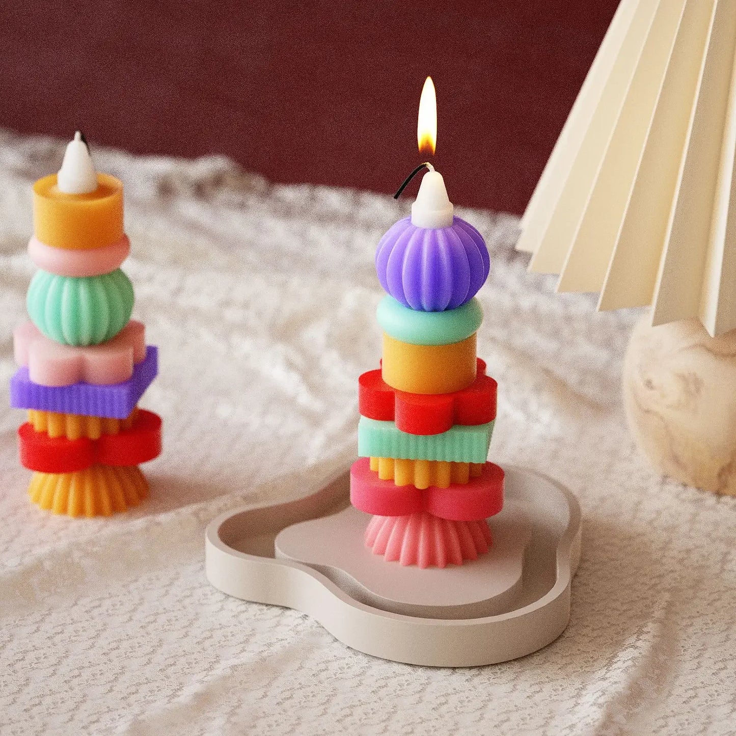 Stackable Layered Silicone Mold — Candle & Soap Making