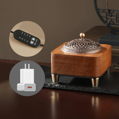 Electronic Wooden Agarwood Incense Burner — Adjustable Timer