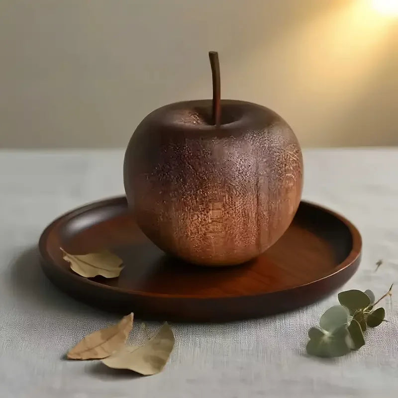 Apple-Shaped Wooden Oil Diffuser – Natural Scent, No Heat