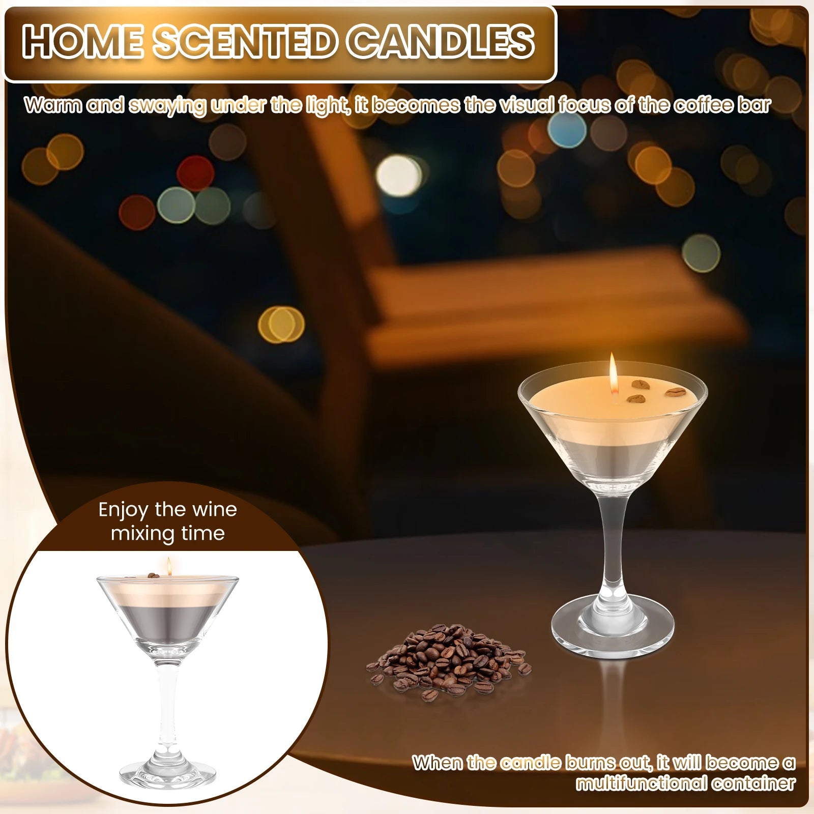 1Pc Scented Candles Espresso Martini Candle - Your Ritual Hub 