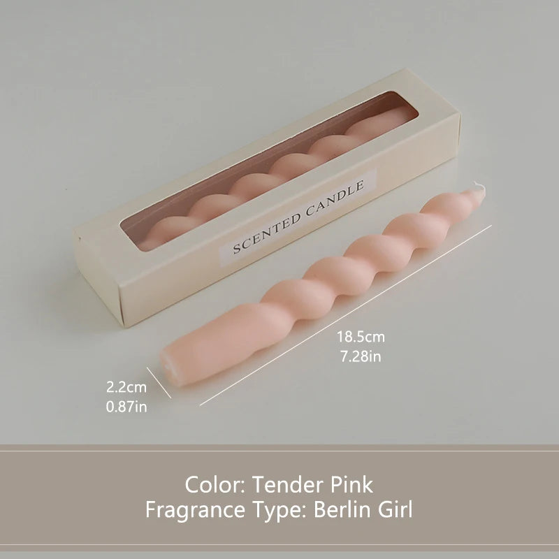 Spiral Long Stem Soy Wax Aromatherapy Candle