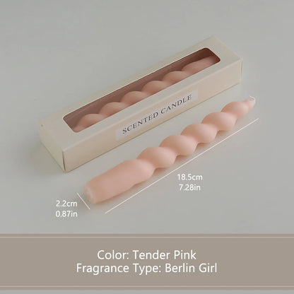 Spiral Long Stem Soy Wax Aromatherapy Candle