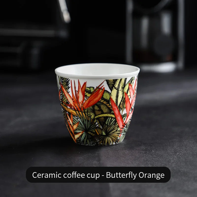 BINCOO Ceramic Coffee Cup Jungle Flower Series - Your Ritual Hub 