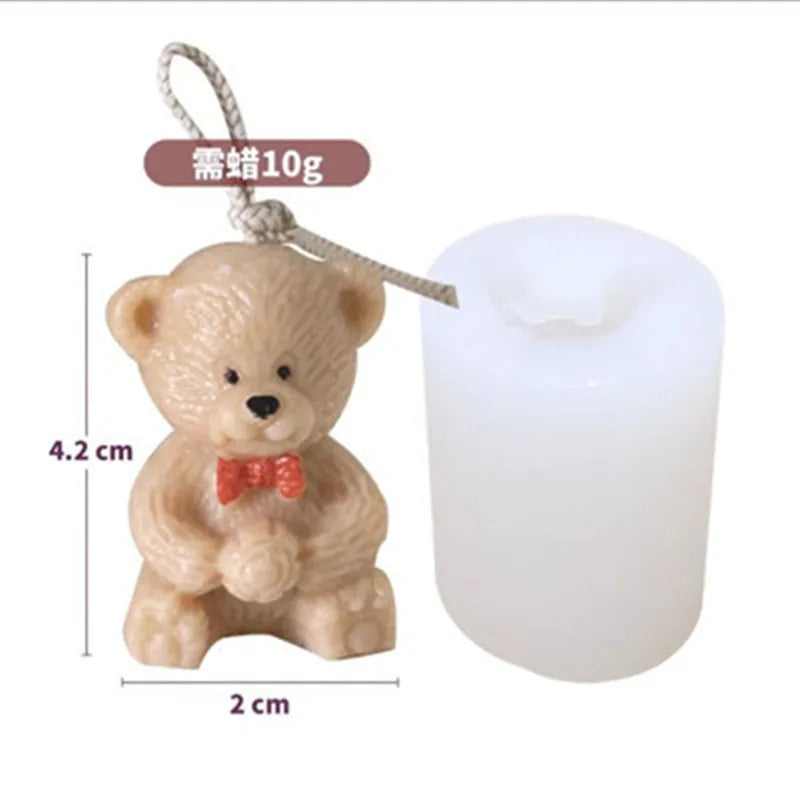 Cute Bear Candle Making Mould 3D - Your Ritual Hub 
