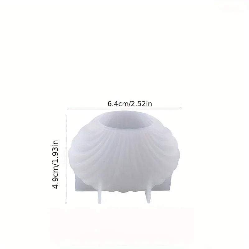 1pc 3D Shell Silicone Scented Candle Mold for DIY Aromatherapy Wax and Clay Crafts - Your Ritual Hub 