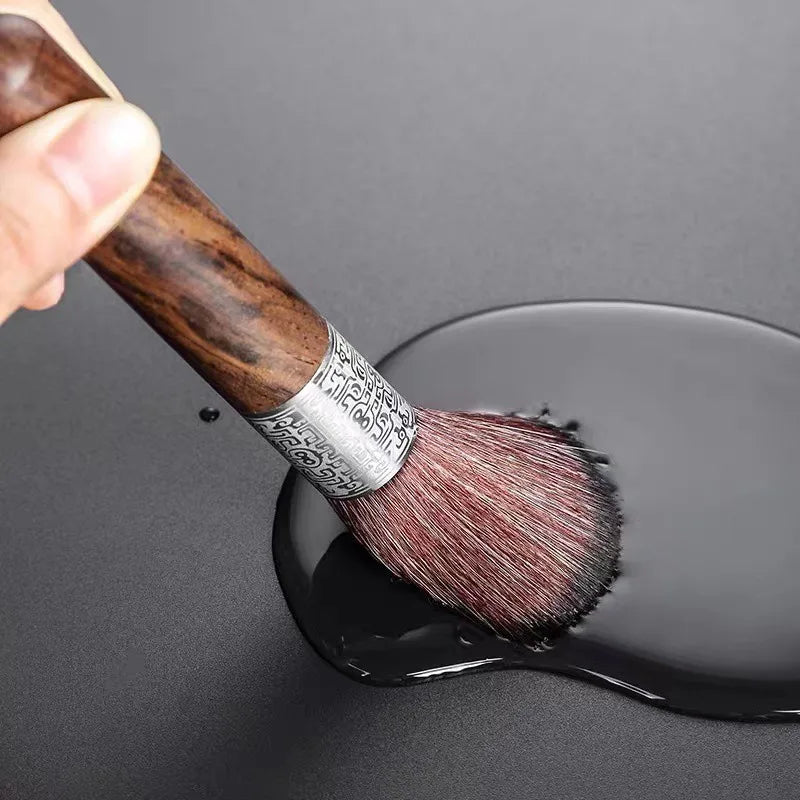 Hibioru Wooden Espresso Black Coffee Powder Washing Brush for Coffe Filter