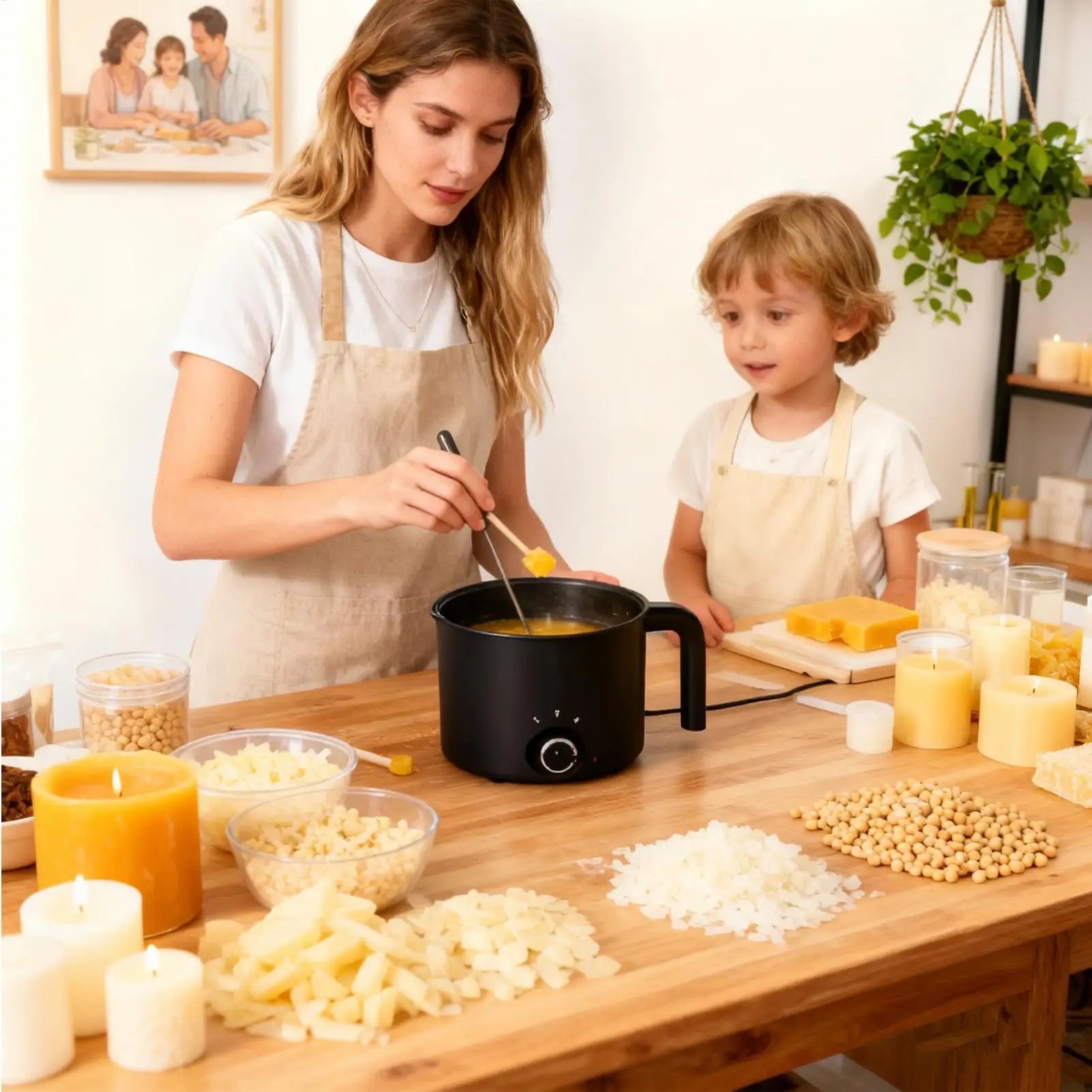 1.5L Wax Melting Pot Candle ,Temperature Adjustment Anti stick coating Candle Making Melting Pot ﻿ - Your Ritual Hub 