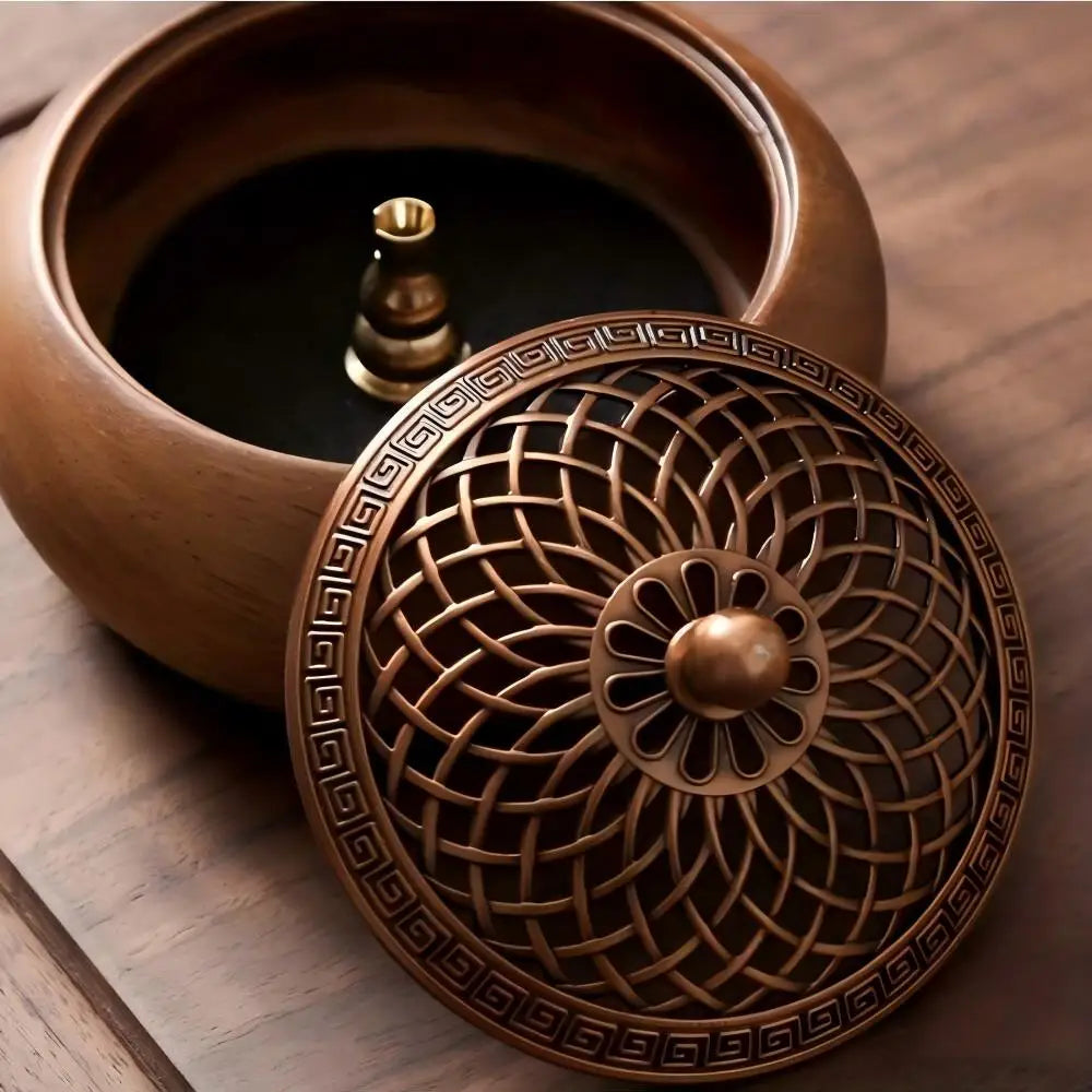 Solid Wood Pan Incense Burner Tray - Your Ritual Hub 