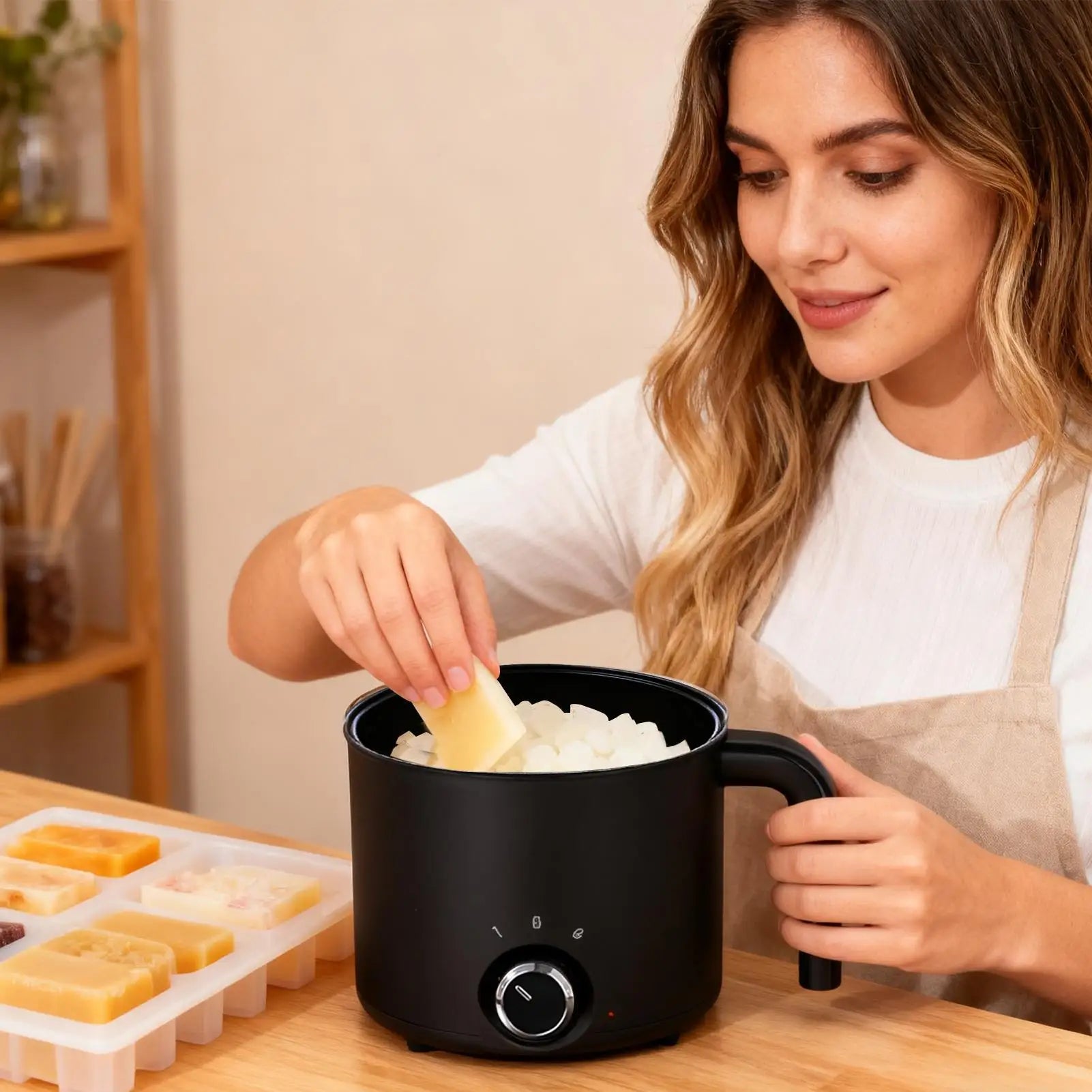 1.5L Wax Melting Pot Candle ,Temperature Adjustment Anti stick coating Candle Making Melting Pot ﻿ - Your Ritual Hub 