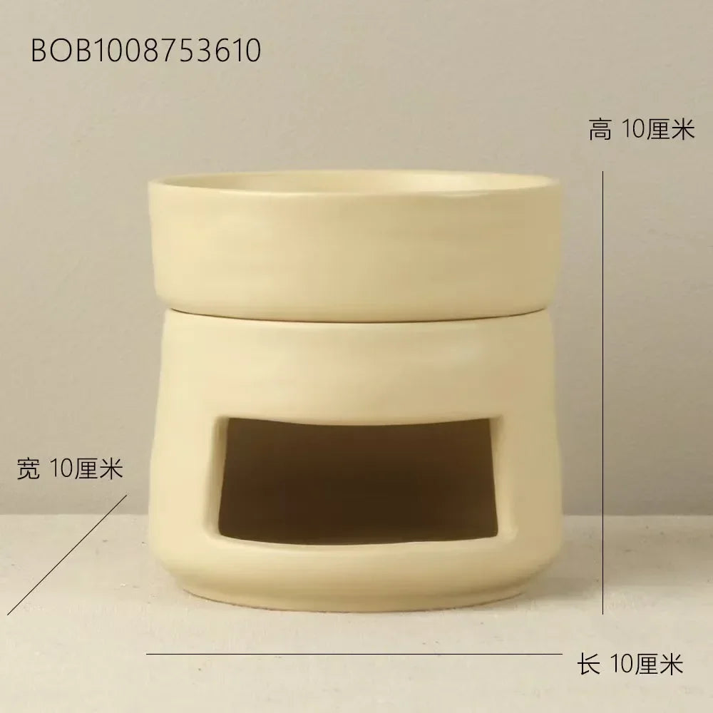 Exquisite ceramic craftsmanship candle holder wax oil burner - Your Ritual Hub 