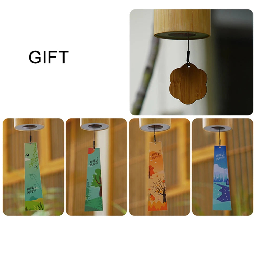 Handcrafted Bamboo Wind Chime – Tuned Chord Sound Healing & Meditation Bell